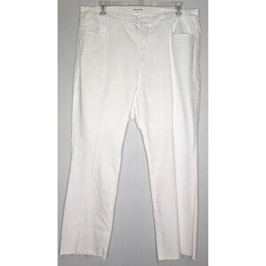 Good American Jeans Women's White Good Legs Straight High Waist Size 22